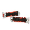Coppia manopole Grip fiamma (Rosso-Nero) Typo 3 MTA4, Ricambi Pocket Blata MT4