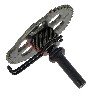 Albero di avviamento con pignone per scooter cinese GY6 125cc-150cc, Parti di scooter cinesi
