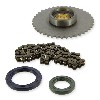 Kit pignone e catena di avviamento per motore Skyteam 50cc, Ricambi Skymini Monkey - Gorilla