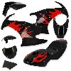 Carena per mini moto 47-49cc (nera-rosso), Ricambi Mini Moto