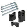 Supporto manubrio + viti per Dirt Bike (typo1-Nero), Ricambi Pit Bike