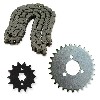 Kit di trasmissione: catena + pignone + ruota dentata per Skymini ST50-8B/8C, Ricambi Skymini Monkey - Gorilla