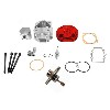 Kit 53cc 4 transferts + albero motore asse 10 mm (tipo B, rosso), Ricambi Mini Moto