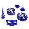 Kit decorazione Tuning per motore di Pit Bike (blu, tipo 1), Ricambi Pit Bike