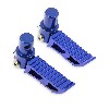 Pedane poggiapiedi Tuning in blu typo3 per Pocket Bike, Ricambi Mini Moto