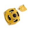 Campana frizione + coperchio + pignone a 7 denti - Giallo, Ricambi Mini Moto