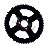 Corona rinforzata a 72 denti (passo piccolo) Tipo 1, Ricambi Pocket Blata MT4