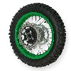 Ruota posteriore 12'' completa per Pit Bike AGB27 Verde, Ricambi Pit Bike
