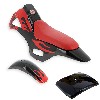 Carena per mini moto cross (nera-Rosso, tipo 1) sella rossa, Ricambi Mini moto cross