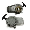 Avviamento a strappo in alluminio + Pignone in alluminio per mini moto cross, Ricambi Mini moto cross