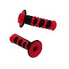 Coppia manopole Grip (Rosso-Nero) Racing Pocket ZPF, Ricambi Racing mini ZPF