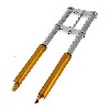 Forcella per mini moto Supermotard oro, Ricambi pocket supermoto