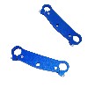 Coppia di teste forcella per mini moto (blu), Ricambi pocket supermoto
