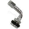 Valvola a gomito per pneumatico Tubeless (chrome), Ricambi Baotian BT49QT-12