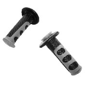 Coppia manopole Grip (Nero-grigio)