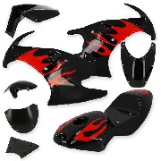 Carena per mini moto 47-49cc (nera-rosso)