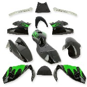 Carena per mini moto 47-49cc (nera-verde)