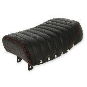Sella in cuoio Nero Rosso per Monkey 50cc a 125cc (tipo 4)