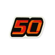 Adesivo 50cc per Trex (arancione-nero)