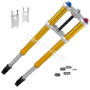 Forcella completa per Pit Bike (alta gamma, oro, 700mm)