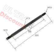 Asse ruota 12mm x 220mm per Pit Bike