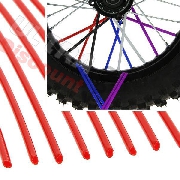 Copertura de raggi per dirt bike (12) - ROSSO
