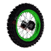 Ruota posteriore 12'' per Pit Bike AGB29 (verde)