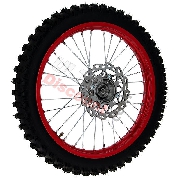 Ruota anteriore 17'' completa per Pit Bike AGB30 (rossa)