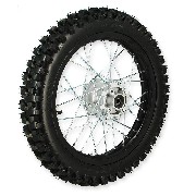 Ruota posteriore 16'' per Pit Bike (nera) (90/100-16)