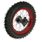 Ruota posteriore 12'' per Pit Bike AGB29 Rossa