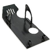 Piastra inferiore motore per Pit Bike avente un motorino di avviamento (nera)
