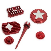 Kit decorazione Tuning per motore di Pit Bike (rosso, tipo 2)