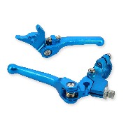 Coppia di leve per Pit Bike in alluminio blu (typo3)