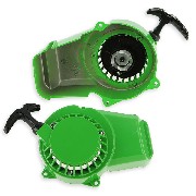 Avviamentoper mini moto Cross a strappo in alluminio + Pignone in alluminio - Verde