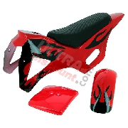 Carena per mini moto cross Rossa (tipo 1)