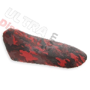 Sella per mini moto cross stile mimetico rosso type1