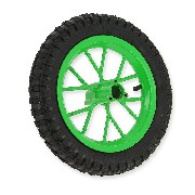 Ruota posteriore completa per mini moto cross (8'' verde)