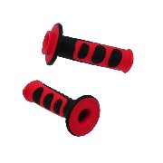 Coppia manopole Grip (Rosso-Nero) Shineray 150cc