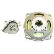 Campana frizione + coperchio + pignone a 7 denti TF8 maglie grosse