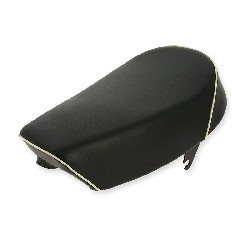 Sella in cuoio Nero Bianco per Monkey 50cc a 125cc (tipo 5), Ricambi Monkey - Gorilla