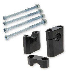 Supporto manubrio + viti per Dirt Bike (typo1-Nero), Ricambi Pit Bike