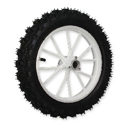 Ruota posteriore completa bianco per mini moto cross (10'', tipo 2), Ricambi Mini moto cross