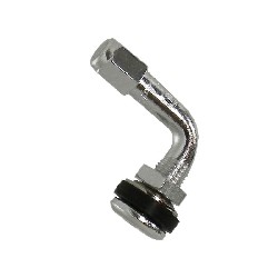Valvola a gomito per pneumatico Tubeless (chrome), Ricambi Scooter Jonway