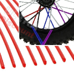 Copertura de raggi per dirt bike (12) - ROSSO