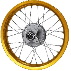 Cerchio posteriore per Pit Bike 14'' (tipo 5, oro)