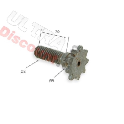 Pignone rinforzato 9 denti a passo Americano (passo piccolo)