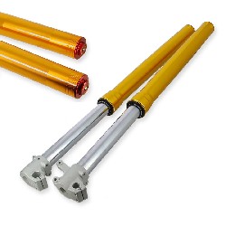 Steli forcella di Alte Qualità 800mm, regolazione doppio, asse di 12/20mm - Oro, Ricambi Pit Bike