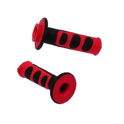 Coppia manopole Grip per Pit bike (Rosso-Nero), Ricambi Pit Bike