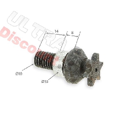 Pignone rinforzato 6 denti per mini moto a passo Americano catena TF8 10mm, Ricambi pocket supermoto