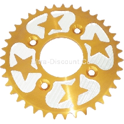 Corona 39 denti per Pit Bike in alluminio (oro-alu, tipo 1, 420)